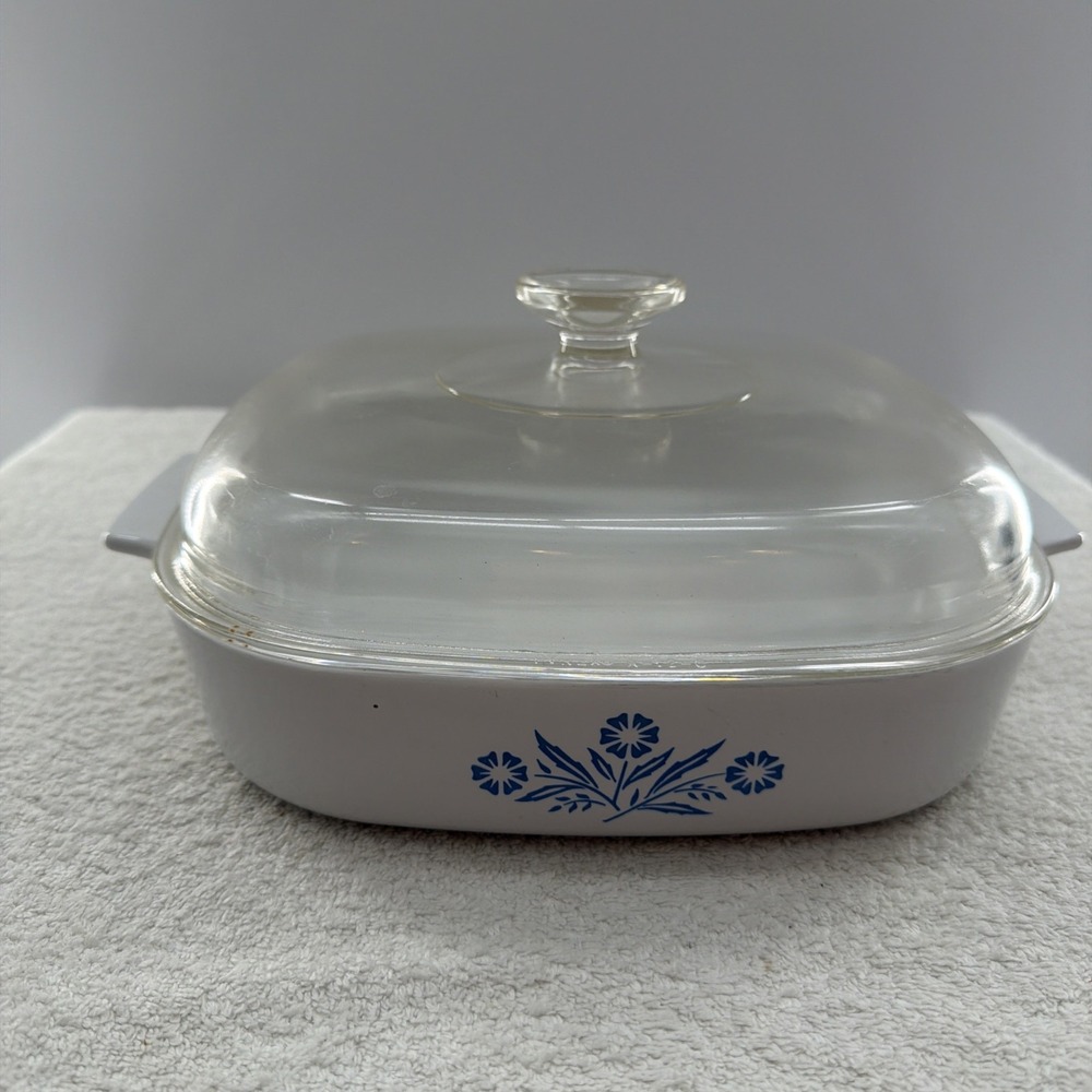 Corning Ware A-10-B Blue Cornflower 10"x10"x2" Casserole Dish with Lid 9-C